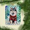 Edge Collections - 2.80" X 0.15" - Multicolor - Alaskan Malamute Christmas Porcelain Ornament - 1 Piece